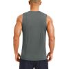 imageMAGCOMSEN Mens UPF 50 Sleeveless Shirts Quick Dry UV Protection Muscle Athletic Tank Top for Workout Swim Running GymDark Grey