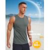 imageMAGCOMSEN Mens UPF 50 Sleeveless Shirts Quick Dry UV Protection Muscle Athletic Tank Top for Workout Swim Running GymDark Grey