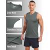 imageMAGCOMSEN Mens UPF 50 Sleeveless Shirts Quick Dry UV Protection Muscle Athletic Tank Top for Workout Swim Running GymDark Grey