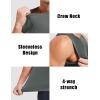 imageMAGCOMSEN Mens UPF 50 Sleeveless Shirts Quick Dry UV Protection Muscle Athletic Tank Top for Workout Swim Running GymDark Grey