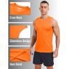 imageMAGCOMSEN Mens UPF 50 Sleeveless Shirts Quick Dry UV Protection Muscle Athletic Tank Top for Workout Swim Running GymFlorange