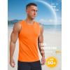 imageMAGCOMSEN Mens UPF 50 Sleeveless Shirts Quick Dry UV Protection Muscle Athletic Tank Top for Workout Swim Running GymFlorange
