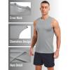 imageMAGCOMSEN Mens UPF 50 Sleeveless Shirts Quick Dry UV Protection Muscle Athletic Tank Top for Workout Swim Running GymLightgrey