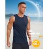 imageMAGCOMSEN Mens UPF 50 Sleeveless Shirts Quick Dry UV Protection Muscle Athletic Tank Top for Workout Swim Running GymNavy