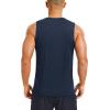 imageMAGCOMSEN Mens UPF 50 Sleeveless Shirts Quick Dry UV Protection Muscle Athletic Tank Top for Workout Swim Running GymNavy