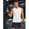 imageMAGCOMSEN Mens UPF 50 Sleeveless Shirts Quick Dry UV Protection Muscle Athletic Tank Top for Workout Swim Running GymWhite