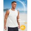 imageMAGCOMSEN Mens UPF 50 Sleeveless Shirts Quick Dry UV Protection Muscle Athletic Tank Top for Workout Swim Running GymWhite