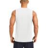 imageMAGCOMSEN Mens UPF 50 Sleeveless Shirts Quick Dry UV Protection Muscle Athletic Tank Top for Workout Swim Running GymWhite