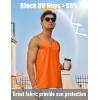 imageMAGCOMSEN Mens UPF 50 Tank Top Gym Workout Sleeveless Muscle Shirts Sun Protection Cut Off Shirts Summer Sleeveless T ShirtOrange