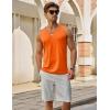imageMAGCOMSEN Mens UPF 50 Tank Top Gym Workout Sleeveless Muscle Shirts Sun Protection Cut Off Shirts Summer Sleeveless T ShirtOrange