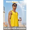 imageMAGCOMSEN Mens UPF 50 Tank Top Gym Workout Sleeveless Muscle Shirts Sun Protection Cut Off Shirts Summer Sleeveless T ShirtYellow
