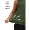 imageMAGCOMSEN Mens UPF 50 Tank Top Quick Dry Summer Workout Muscle Sleeveless Shirts for Swim Beach BodybuildingArmy Green