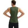 imageMAGCOMSEN Mens UPF 50 Tank Top Quick Dry Summer Workout Muscle Sleeveless Shirts for Swim Beach BodybuildingArmy Green