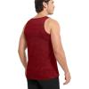 imageMAGCOMSEN Mens UPF 50 Tank Top Quick Dry Summer Workout Muscle Sleeveless Shirts for Swim Beach BodybuildingDark Orange