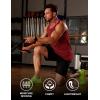 imageMAGCOMSEN Mens UPF 50 Tank Top Quick Dry Summer Workout Muscle Sleeveless Shirts for Swim Beach BodybuildingDark Orange