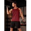 imageMAGCOMSEN Mens UPF 50 Tank Top Quick Dry Summer Workout Muscle Sleeveless Shirts for Swim Beach BodybuildingDark Orange