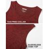 imageMAGCOMSEN Mens UPF 50 Tank Top Quick Dry Summer Workout Muscle Sleeveless Shirts for Swim Beach BodybuildingDark Orange
