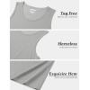 imageMAGCOMSEN Mens UPF 50 Tank Tops Quick Dry Workout Gym Sleeveless Muscle Shirts Summer Beach Swim ShirtLight Gray