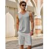 imageMAGCOMSEN Mens UPF 50 Tank Tops Quick Dry Workout Gym Sleeveless Muscle Shirts Summer Beach Swim ShirtLight Gray