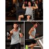 imageMAGCOMSEN Mens UPF 50 Tank Tops Quick Dry Workout Gym Sleeveless Muscle Shirts Summer Beach Swim ShirtLight Gray