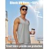 imageMAGCOMSEN Mens UPF 50 Tank Tops Quick Dry Workout Gym Sleeveless Muscle Shirts Summer Beach Swim ShirtLight Gray