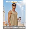imageMAGCOMSEN Mens UPF 50 Tank Tops Quick Dry Workout Gym Sleeveless Muscle Shirts Summer Beach Swim ShirtLight Khaki
