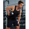 imageMAGCOMSEN Mens UPF 50 Tank Tops Y Back Quick Dry Workout Gym Sleeveless Muscle Shirts Summer Bodybuilding Cut Off ShirtBlack