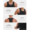 imageMAGCOMSEN Mens UPF 50 Tank Tops Y Back Quick Dry Workout Gym Sleeveless Muscle Shirts Summer Bodybuilding Cut Off ShirtBlack