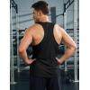 imageMAGCOMSEN Mens UPF 50 Tank Tops Y Back Quick Dry Workout Gym Sleeveless Muscle Shirts Summer Bodybuilding Cut Off ShirtBlack