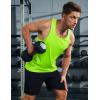 imageMAGCOMSEN Mens UPF 50 Tank Tops Y Back Quick Dry Workout Gym Sleeveless Muscle Shirts Summer Bodybuilding Cut Off ShirtFl Green