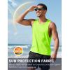 imageMAGCOMSEN Mens UPF 50 Tank Tops Y Back Quick Dry Workout Gym Sleeveless Muscle Shirts Summer Bodybuilding Cut Off ShirtFl Green