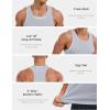 imageMAGCOMSEN Mens UPF 50 Tank Tops Y Back Quick Dry Workout Gym Sleeveless Muscle Shirts Summer Bodybuilding Cut Off ShirtLight Grey