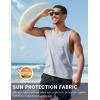 imageMAGCOMSEN Mens UPF 50 Tank Tops Y Back Quick Dry Workout Gym Sleeveless Muscle Shirts Summer Bodybuilding Cut Off ShirtLight Grey