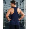 imageMAGCOMSEN Mens UPF 50 Tank Tops Y Back Quick Dry Workout Gym Sleeveless Muscle Shirts Summer Bodybuilding Cut Off ShirtNavy