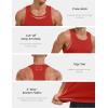 imageMAGCOMSEN Mens UPF 50 Tank Tops Y Back Quick Dry Workout Gym Sleeveless Muscle Shirts Summer Bodybuilding Cut Off ShirtRed