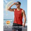 imageMAGCOMSEN Mens UPF 50 Tank Tops Y Back Quick Dry Workout Gym Sleeveless Muscle Shirts Summer Bodybuilding Cut Off ShirtRed
