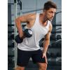 imageMAGCOMSEN Mens UPF 50 Tank Tops Y Back Quick Dry Workout Gym Sleeveless Muscle Shirts Summer Bodybuilding Cut Off ShirtWhite