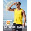 imageMAGCOMSEN Mens UPF 50 Tank Tops Y Back Quick Dry Workout Gym Sleeveless Muscle Shirts Summer Bodybuilding Cut Off ShirtYellow