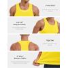 imageMAGCOMSEN Mens UPF 50 Tank Tops Y Back Quick Dry Workout Gym Sleeveless Muscle Shirts Summer Bodybuilding Cut Off ShirtYellow