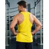 imageMAGCOMSEN Mens UPF 50 Tank Tops Y Back Quick Dry Workout Gym Sleeveless Muscle Shirts Summer Bodybuilding Cut Off ShirtYellow