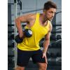 imageMAGCOMSEN Mens UPF 50 Tank Tops Y Back Quick Dry Workout Gym Sleeveless Muscle Shirts Summer Bodybuilding Cut Off ShirtYellow
