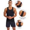 imageMAGCOMSEN Mens UPF 80 Tank Tops Y Back Quick Dry Gym Workout Running Athletic Fitness Muscle Sleeveless Summer ShirtsBlack