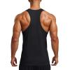 imageMAGCOMSEN Mens UPF 80 Tank Tops Y Back Quick Dry Gym Workout Running Athletic Fitness Muscle Sleeveless Summer ShirtsBlack