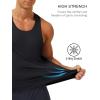 imageMAGCOMSEN Mens UPF 80 Tank Tops Y Back Quick Dry Gym Workout Running Athletic Fitness Muscle Sleeveless Summer ShirtsBlack