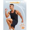 imageMAGCOMSEN Mens UPF 80 Tank Tops Y Back Quick Dry Gym Workout Running Athletic Fitness Muscle Sleeveless Summer ShirtsBlack