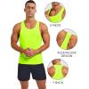 imageMAGCOMSEN Mens UPF 80 Tank Tops Y Back Quick Dry Gym Workout Running Athletic Fitness Muscle Sleeveless Summer ShirtsFlgreen