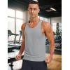 imageMAGCOMSEN Mens UPF 80 Tank Tops Y Back Quick Dry Gym Workout Running Athletic Fitness Muscle Sleeveless Summer ShirtsLightgrey