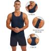 imageMAGCOMSEN Mens UPF 80 Tank Tops Y Back Quick Dry Gym Workout Running Athletic Fitness Muscle Sleeveless Summer ShirtsNavy