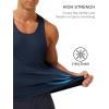 imageMAGCOMSEN Mens UPF 80 Tank Tops Y Back Quick Dry Gym Workout Running Athletic Fitness Muscle Sleeveless Summer ShirtsNavy