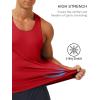 imageMAGCOMSEN Mens UPF 80 Tank Tops Y Back Quick Dry Gym Workout Running Athletic Fitness Muscle Sleeveless Summer ShirtsRed